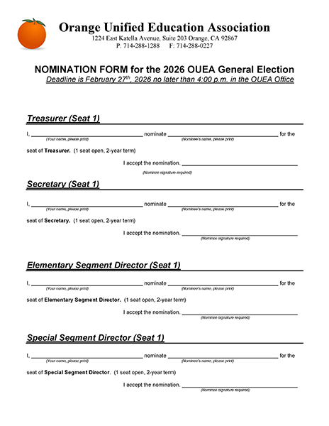 General Election Nomination